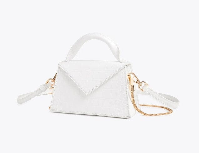 Hemincuff Stef Recycled Vegan Leather Mini Handbag | White Croc White Croc / One Size