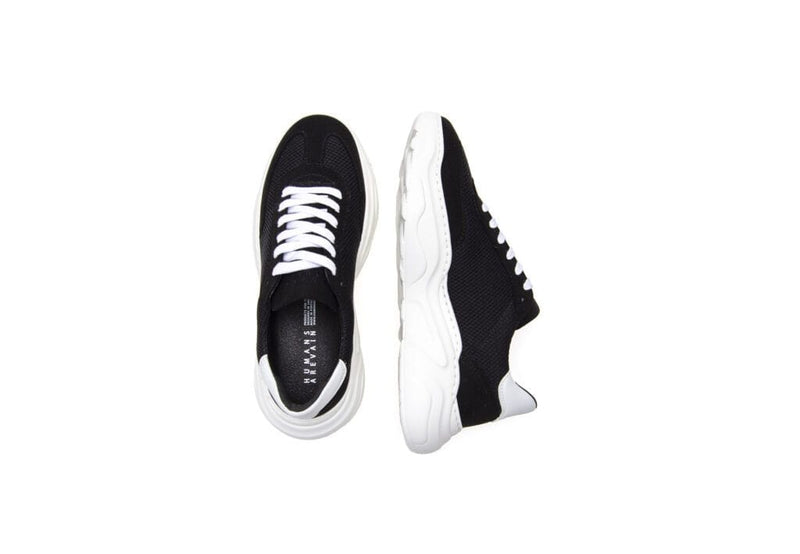 Humans Are Vain Evolve Sustainable Vegan Leather & Mesh Trainer | Black