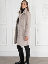 Immaculate Vegan - Issy London Signature Bette Recycled Faux Fur Coat | Pale Blush
