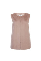Immaculate Vegan - Issy London SIGNATURE Mae Recycled Faux Fur Sleeveless Jacket Blush