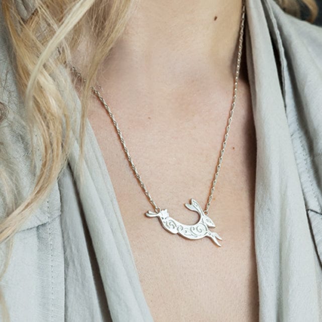 JULIA THOMPSON JEWELLERY Recycled 925 Sterling Silver Hare Necklace