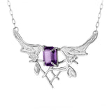 JULIA THOMPSON JEWELLERY Silver Magpie Amethyst Gemstone Necklace