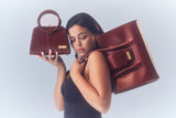 Kaila Katherine Bloomsbury Cactus Leather Vegan Bag | Red