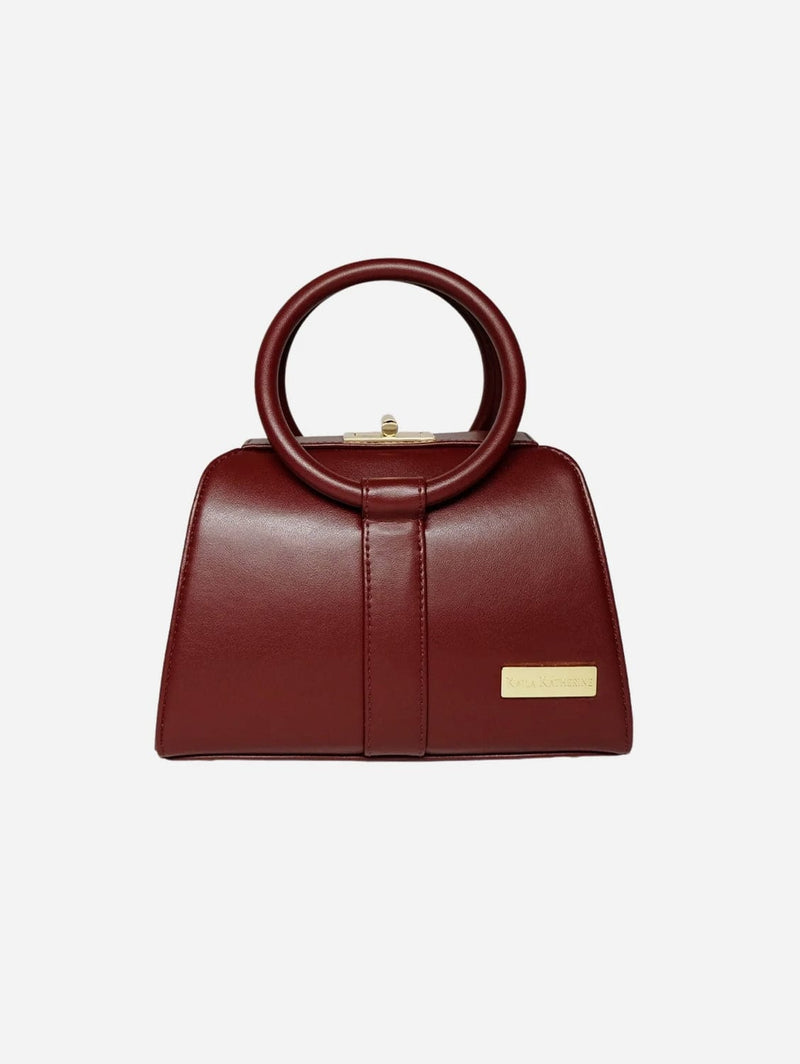 Kaila Katherine Bloomsbury Cactus Leather Vegan Bag | Red