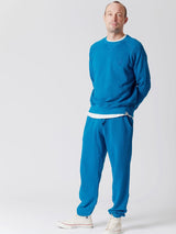 KOMODO Adam Men's Organic Cotton Tracksuit Bottoms | Teal Blue