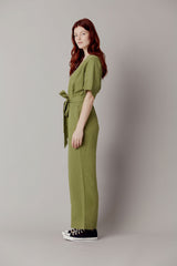 Immaculate Vegan - KOMODO ASTIR - Tencel Linen Jumpsuit Khaki Green