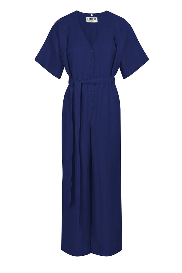 KOMODO Astir Tencel™ & Linen Jumpsuit | True Navy