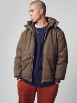 KOMODO Dai Men's Recycled PET & Organic Cotton Puffer Jacket | Khaki