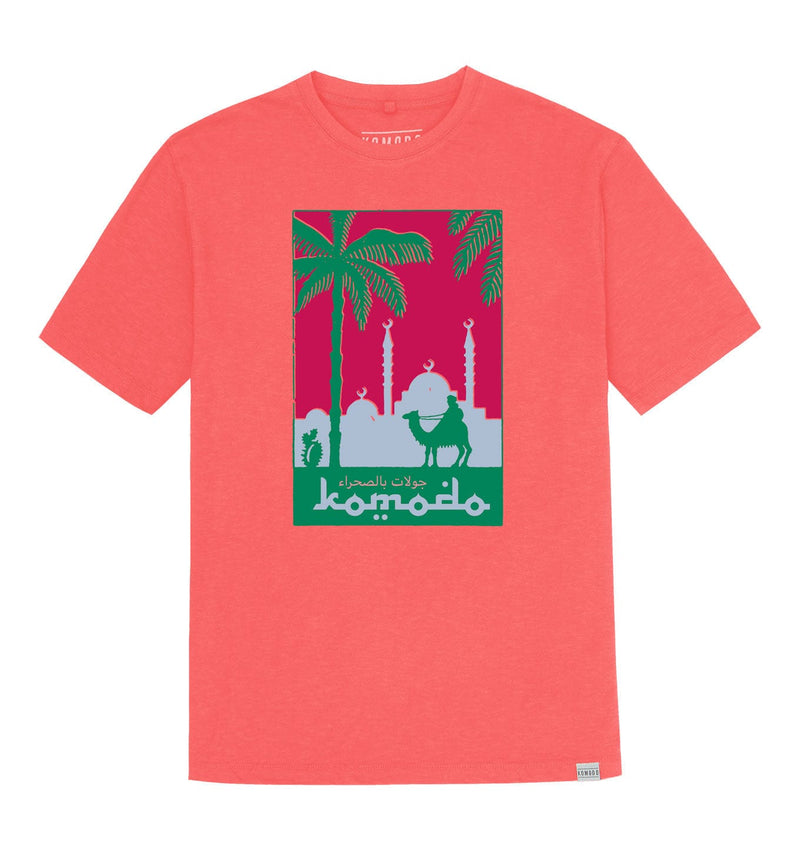 KOMODO DESERT TOURS - GOTS Organic Cotton Tee True Pink