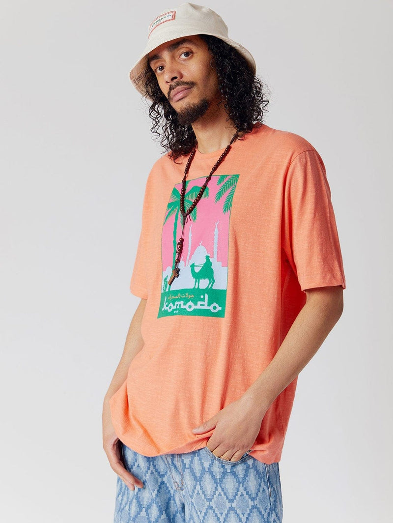 KOMODO Desert Tours Organic Cotton T-shirt | True Pink