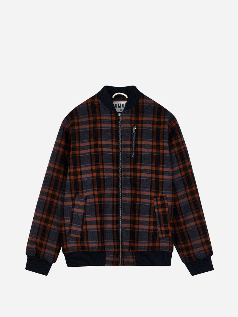 KOMODO MISTY - Organic Cotton Bomber Tobacco Check Extra Large