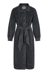 KOMODO FEBA - Organic Cotton Denim Dress Washed Grey