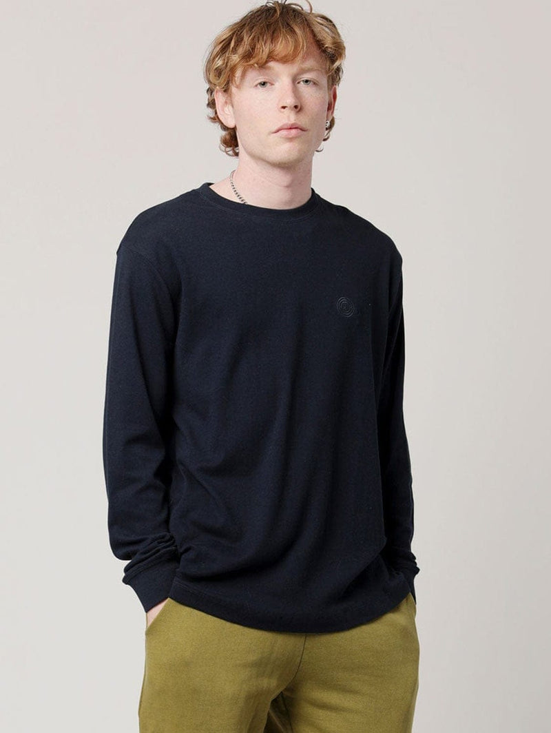 KOMODO Hakon Organic Cotton Long-Sleeve T-Shirt | Navy