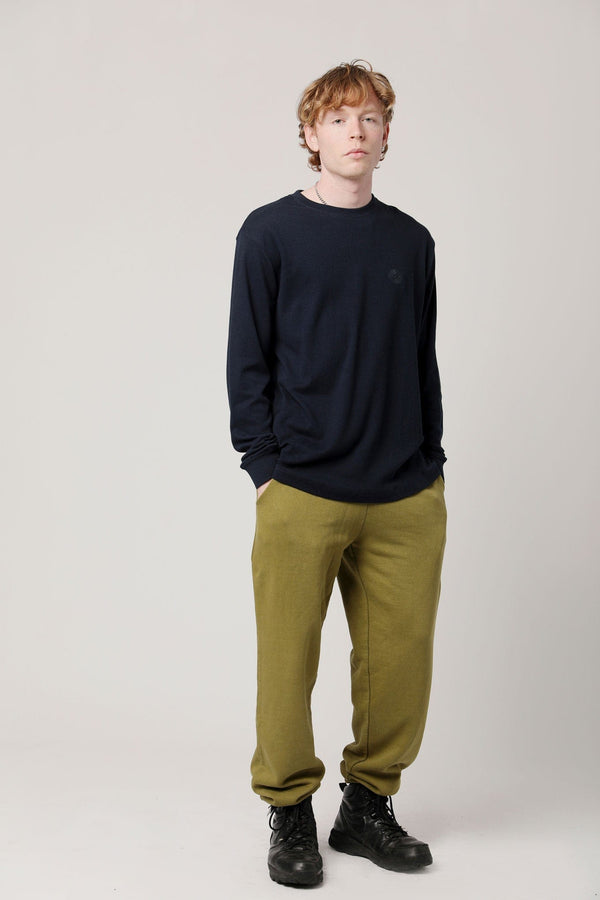KOMODO Hakon Organic Cotton Long-Sleeve T-Shirt | Navy