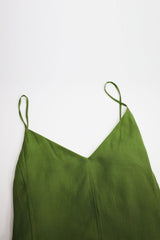 Immaculate Vegan - KOMODO IMAN Tencel Linen Slip Dress - Khaki Green