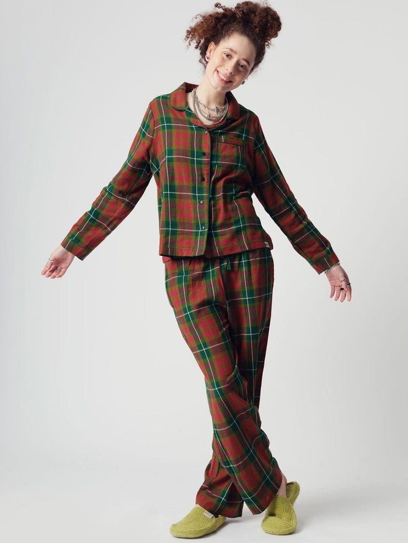 KOMODO Jim Jam Women's Organic Cotton Pyjama Set | Green