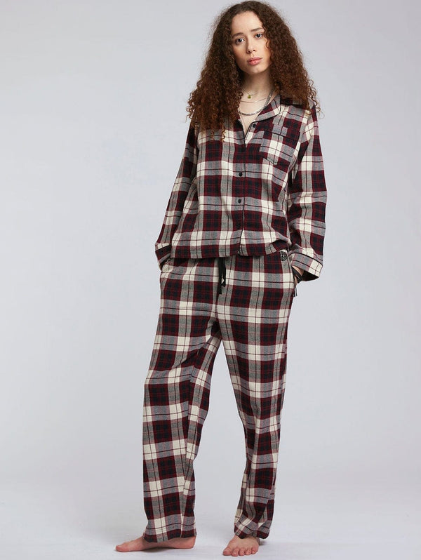 KOMODO Jim Jam Women's Organic Cotton Pyjama Set | Maroon