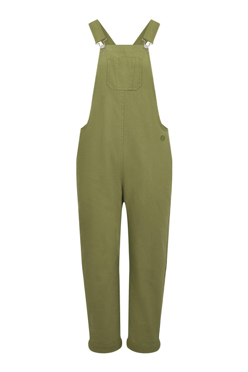 KOMODO JOY Organic Cotton Dungaree - Khaki Green