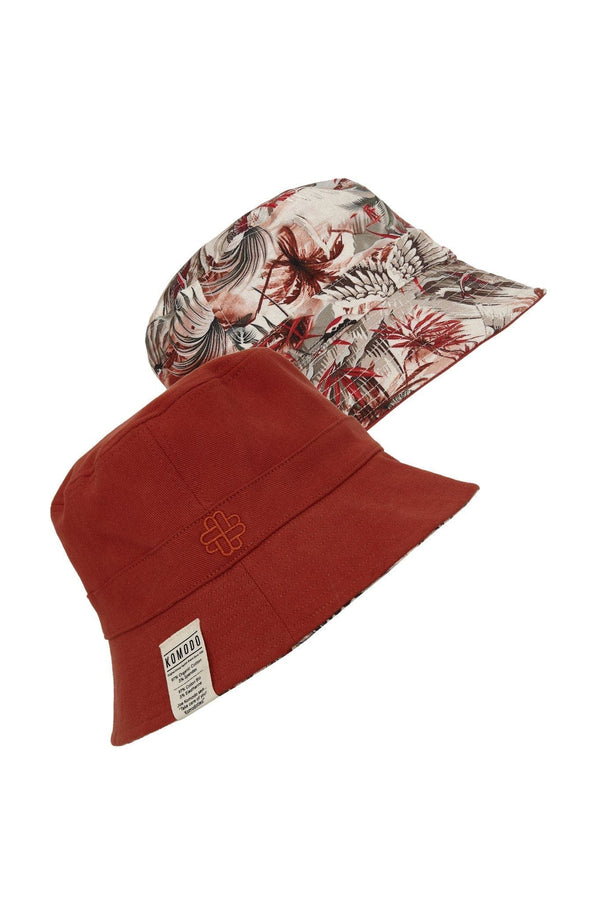 KOMODO Bucky Unisex Hat | Bali Print Reversible to Red Onesize