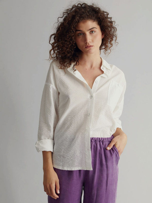 KOMODO HANAKO Organic Cotton Shirt - White Size 1/ UK 10/ EUR 36