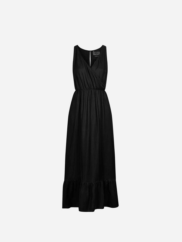 KOMODO WHIRLYGIG Cupro Dress Black SIZE 2 / UK 10 / EUR 38