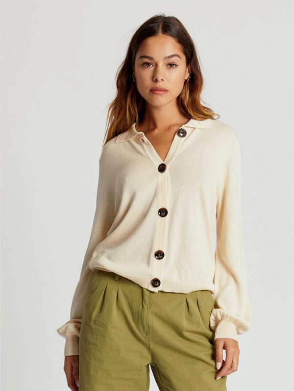 KOMODO NANI Cardigan - Organic Cotton Off White SIZE 5 / UK 16 / EUR 44