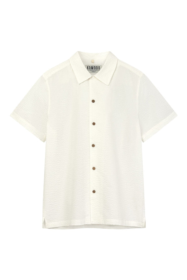 KOMODO SPINDRIFT Organic Cotton Shirt Mens - Off White