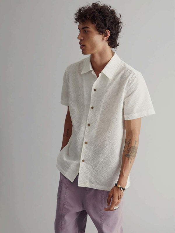 KOMODO SPINDRIFT Organic Cotton Shirt Mens - Off White XL