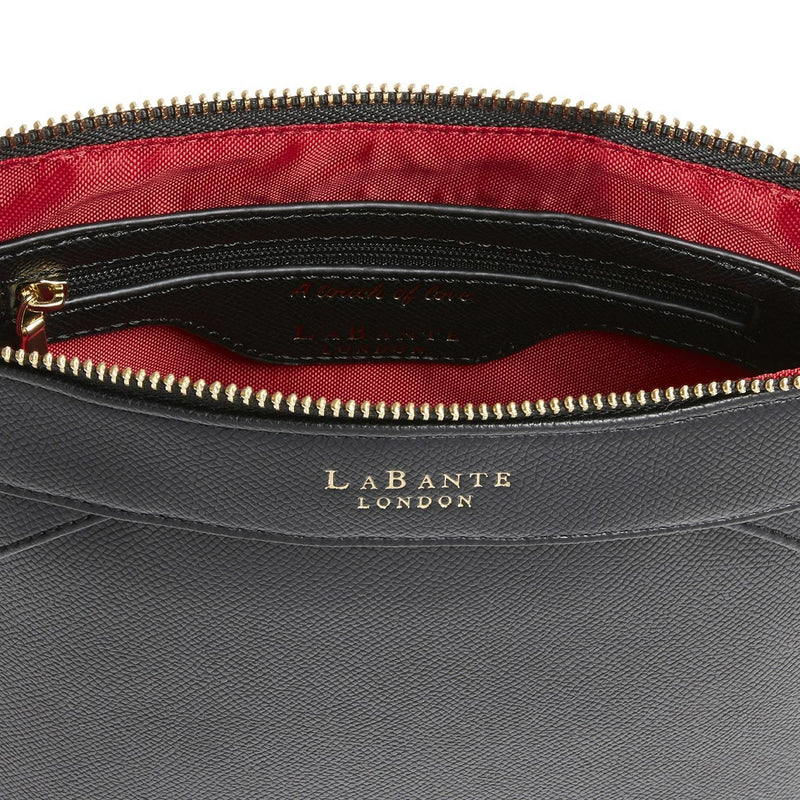 La Bante Raven Black Vegan Crossbody Bag