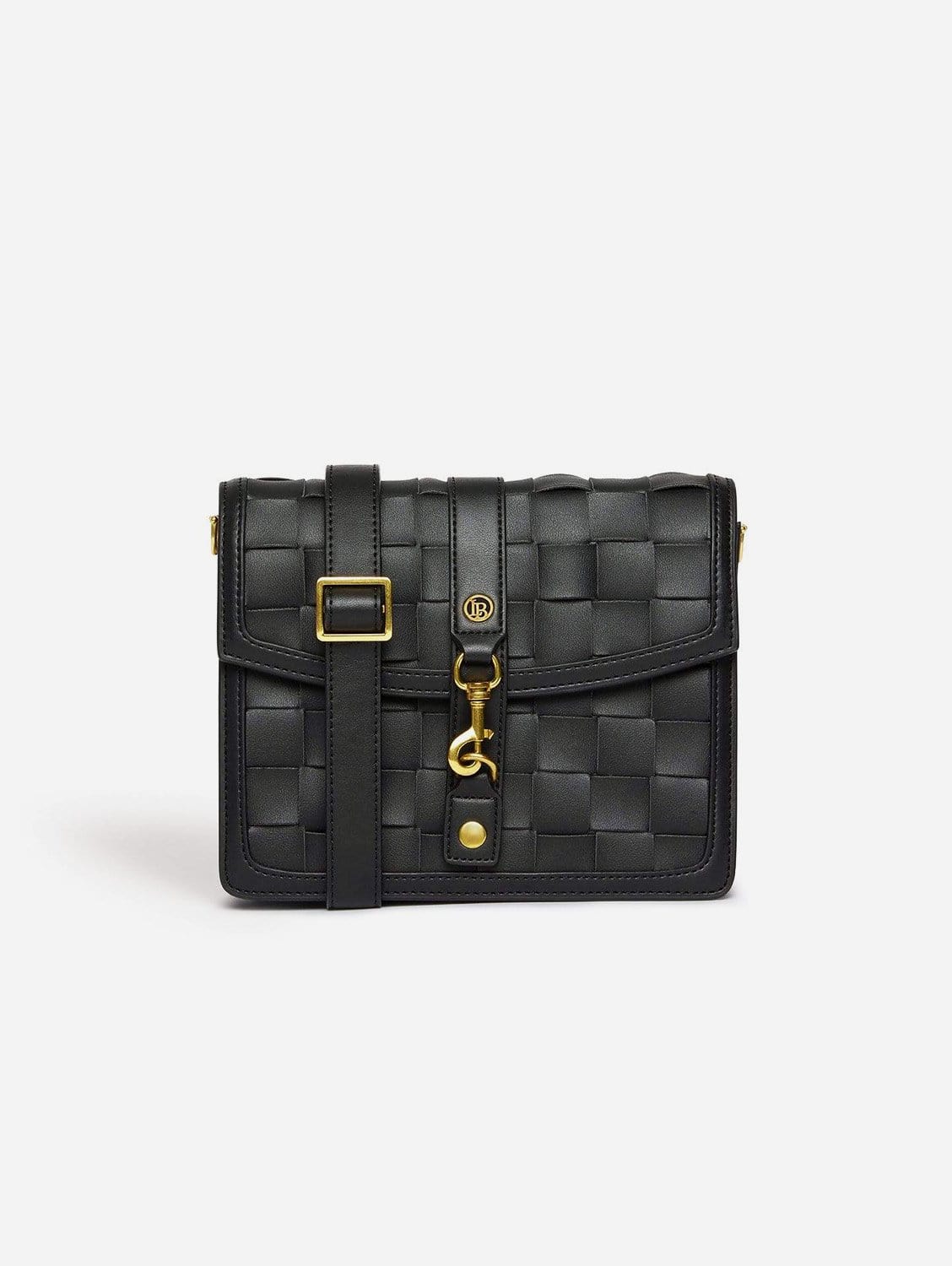 LaBante London Daisy Vegan Leather Shoulder & Crossbody Bag | Black