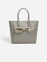 Immaculate Vegan - LaBante London Eufala Bow Vegan Leather Tote Bag | Grey