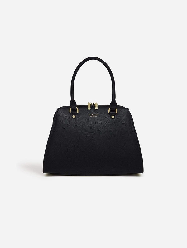 LaBante London Magnolia Vegan Leather Small Bowling Bag | Black