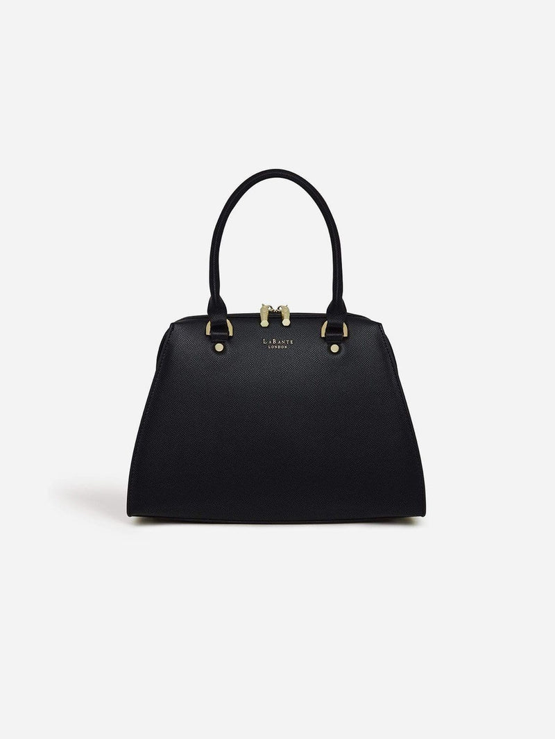 LaBante London Magnolia Vegan Leather Small Bowling Bag | Black