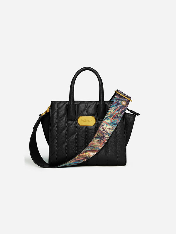 LaBante London Mini Demi Vegan Leather Tote Bag | Black