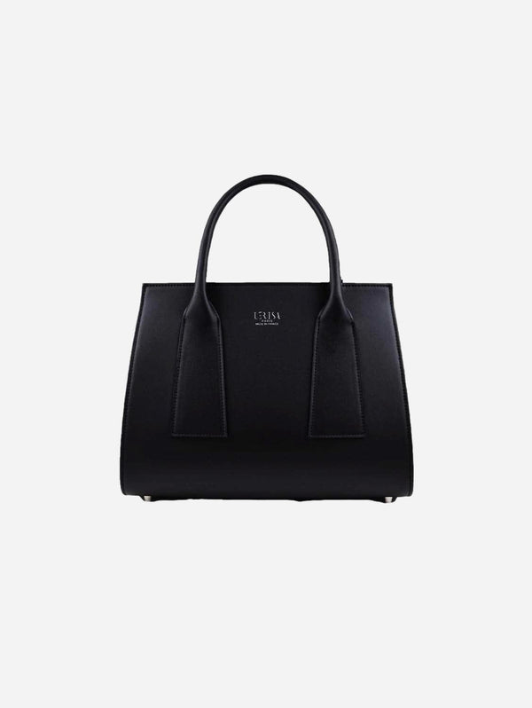 Lerisa The L Vegan Grape Leather Tote Bag | Black