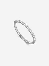 Little by Little Mustard Dot Ring Band, Silver