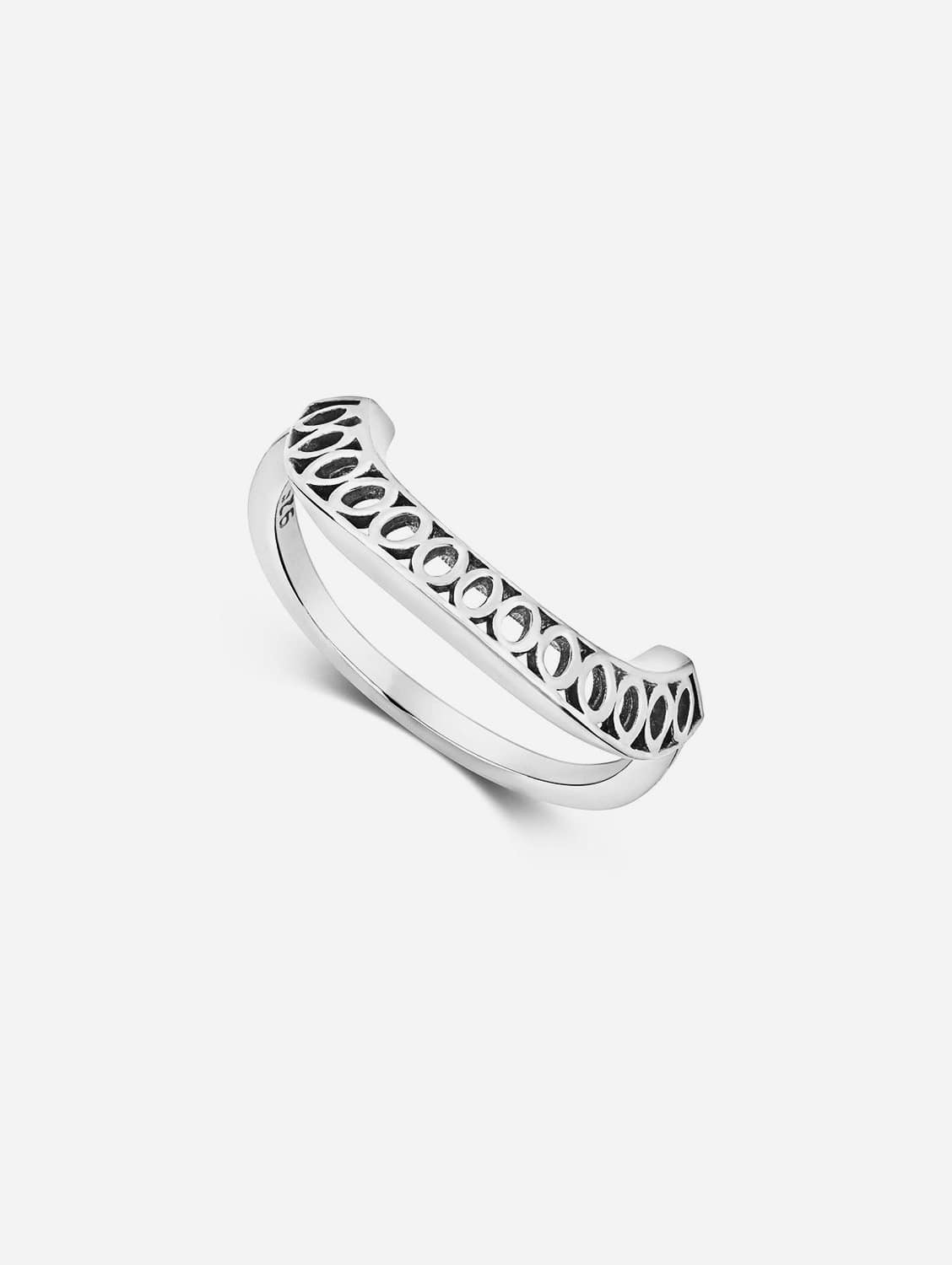 Little by Little Seville Crescent Ring, Silver