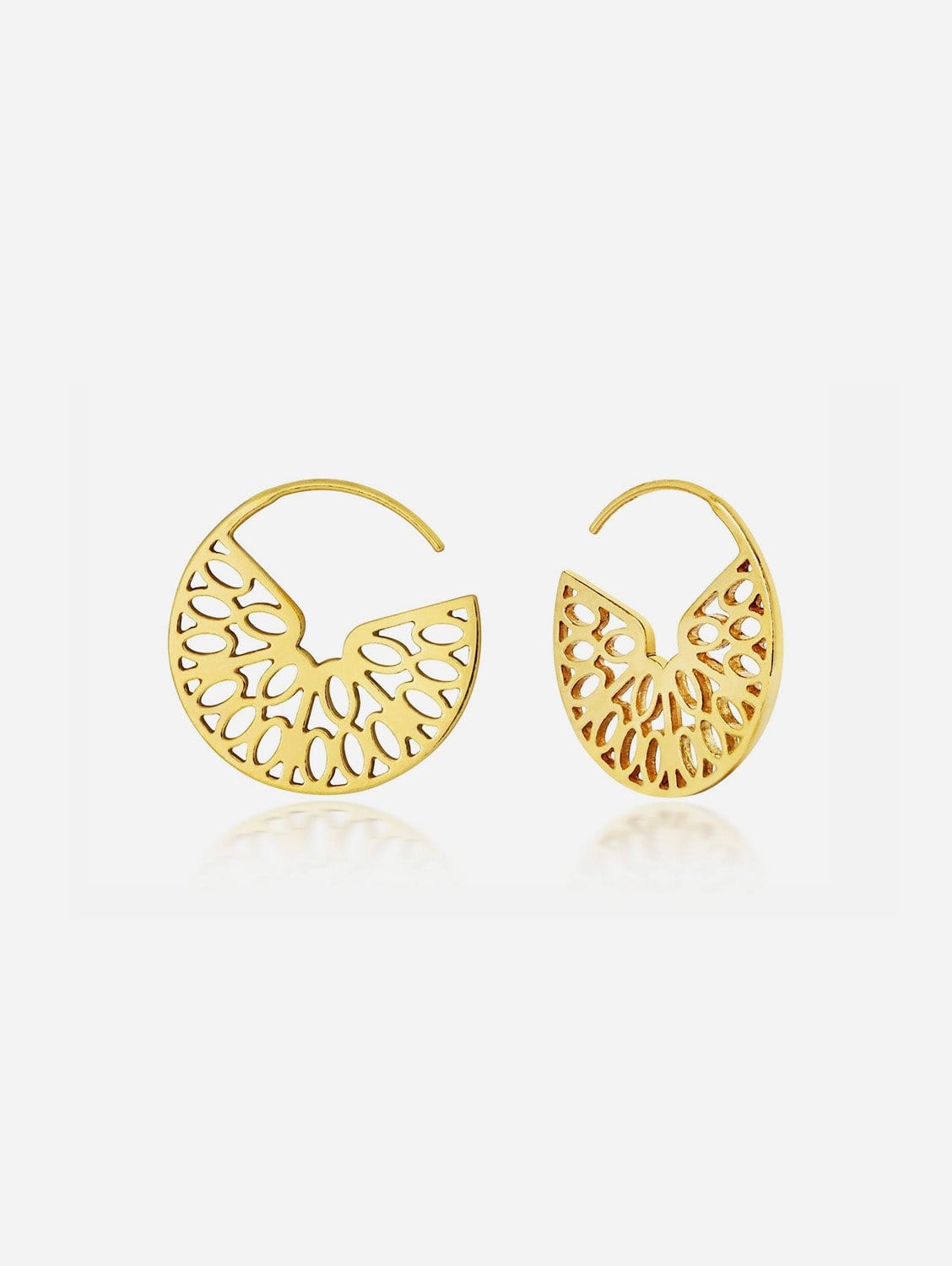 Seville 925 Sterling Silver Hoop Earrings | 24ct Gold Plated