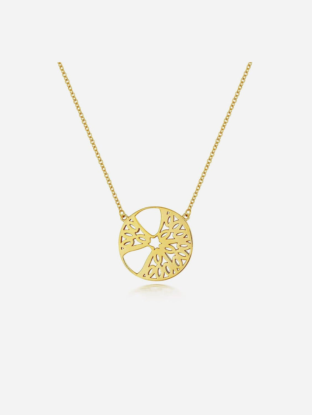 Seville 925 Sterling Silver Segment Pendant | 24ct Gold Plated