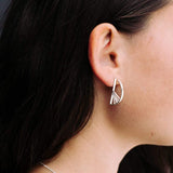 Immaculate Vegan - Little by Little Wedge Split Earrings, Silver
