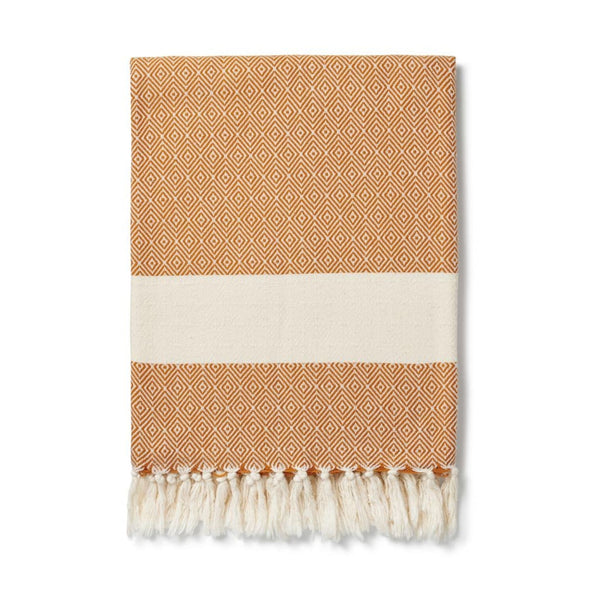 Lüks Linen Damla Organic Cotton Vegan Handwoven Blanket | Multiple Colours