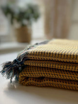 Immaculate Vegan - Lüks Linen Lale Seasons  - Hand Loomed Cotton Blanket