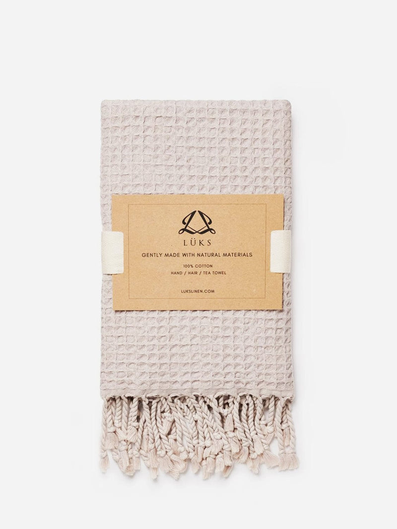 Lüks Linen Rulo Cotton Waffle Vegan Hand & Tea Towel | Multiple Colours Lichen