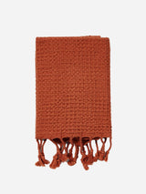 Immaculate Vegan - Lüks Linen Rulo Waffle Weave Cotton Hand & Tea Towel | Tan Tan