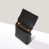 Immaculate Vegan - Mela Mona Apple Leather Crossbody Bag | Black Black