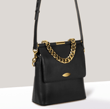 Immaculate Vegan - Mela Mona Apple Leather Crossbody Bag | Black Black