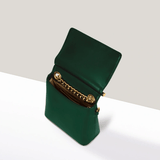 Mela Mona Apple Leather Crossbody Bag | Deep Green Deep Green