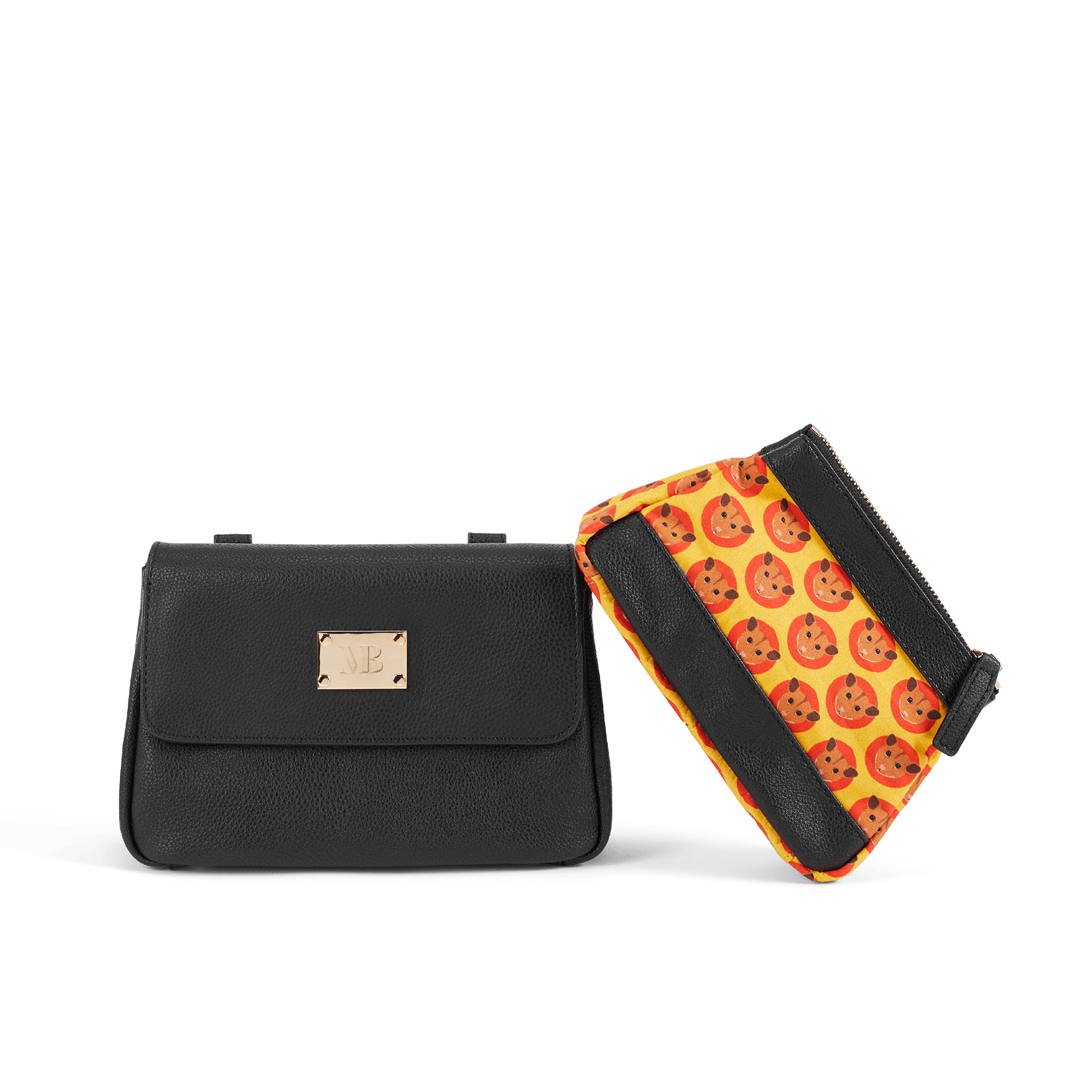 Melina Bucher Trudy Vegan Leather Crossbody Clutch Bag | Black