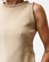 Immaculate Vegan - Mila.Vert Knitted herringbone detail sleeveless top