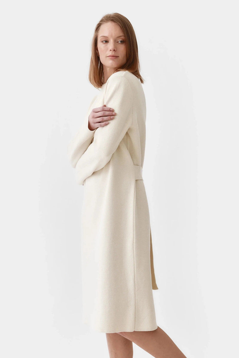 Mila.Vert Knitted Organic Cotton Belted Dress | Multiple Colours
